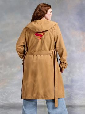 Her Universe DC Comics Supergirl Kara Plus Size Trench Coat Her Universe Exclusive, , hi-res